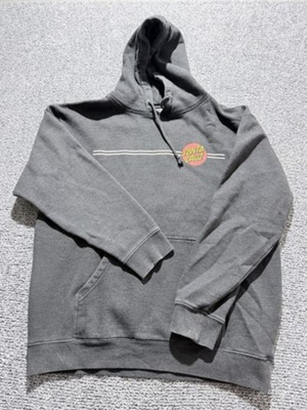 Santa Cruz Grey West Coast Streetwear, Skater Casual, Surf Sweatshirt Large